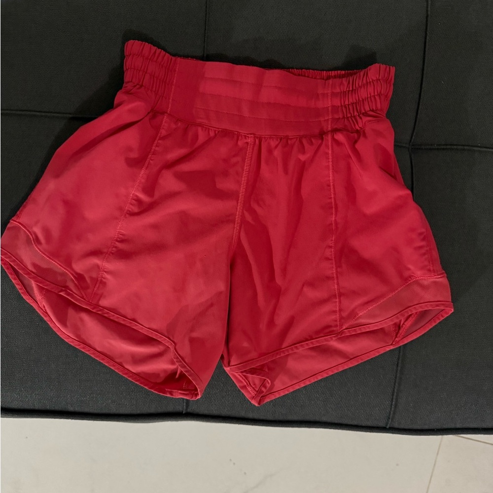 Lululemon Athletica Red Athletic Shorts
